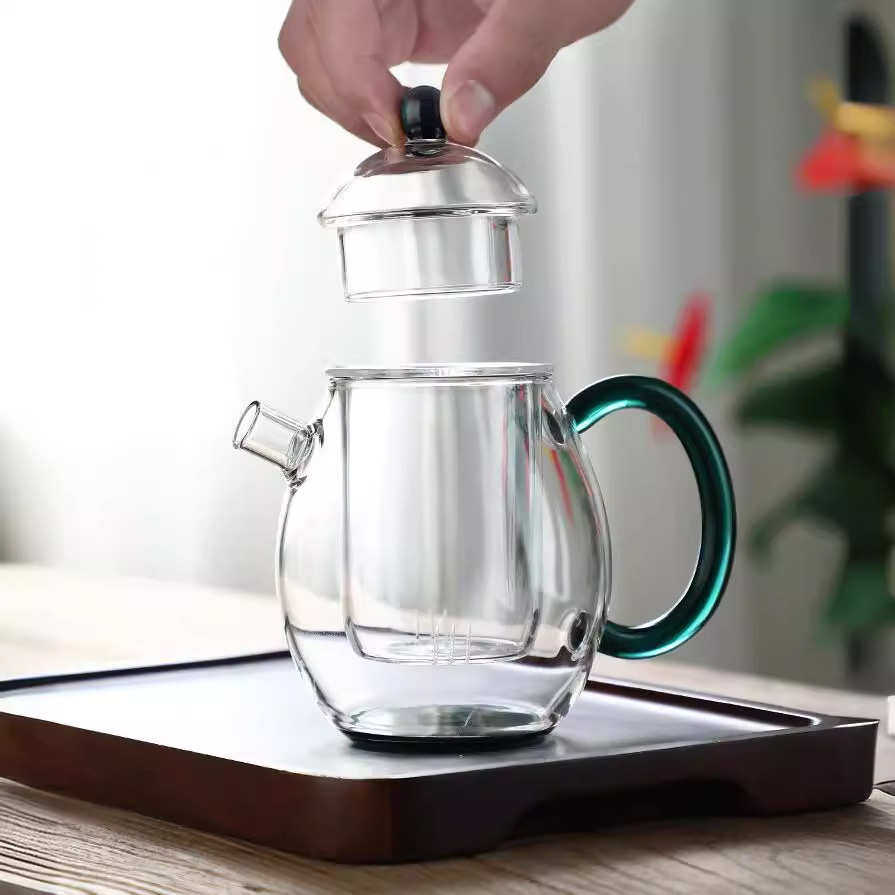 高硼硅耐高温彩把玻璃泡茶壶小号迷你一人喝水茶壶家用过滤龙蛋壶,餐饮具,茶壶,淘宝优惠券,粉丝福利购,淘宝优惠卷