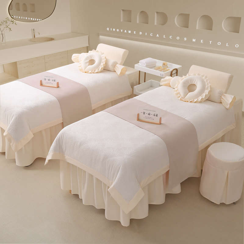 美容院按摩四高档床罩美容新款高级洗头推拿套感件套理疗床罩床罩