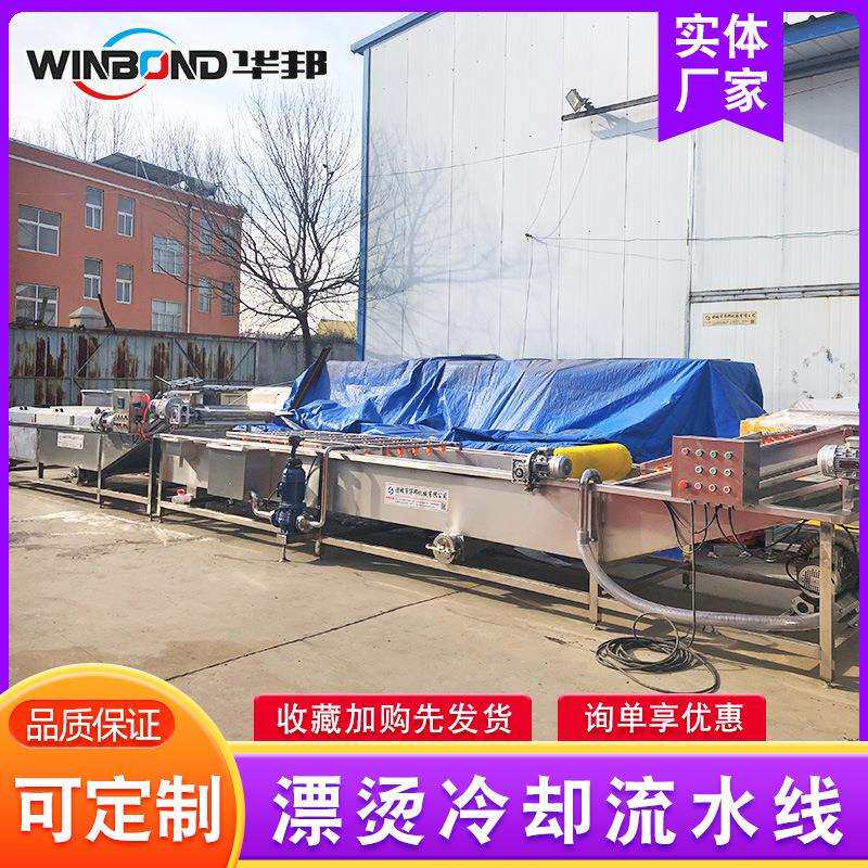 全自动蔬菜杀青机 酱腌菜豆角预煮漂烫机 玉米蒸煮漂烫杀菌冷却线