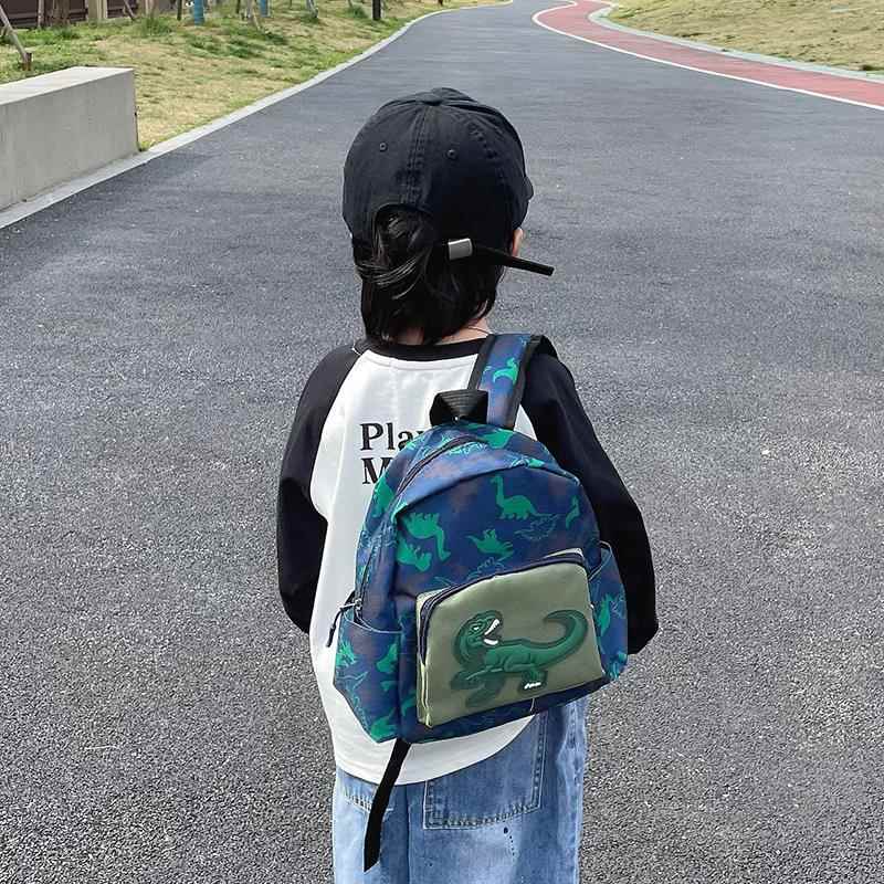 幼儿园儿童书包2025新款卡通男童宝宝双肩包小男孩恐龙防走失背包