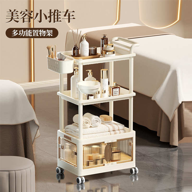 家居小推车置物架多功能带轮多层收纳架零食落地卫生间床头置物柜