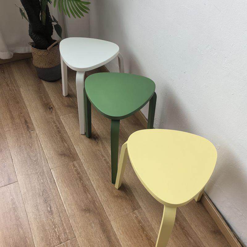 简约曲木三角凳餐厅用实木凳床头凳彩色叙勒凳家用餐椅凳圆凳