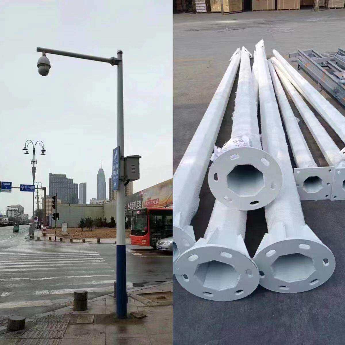 户外道路八角杆监控立柱立杆厂家供应城市高速公路交通抓拍监控杆