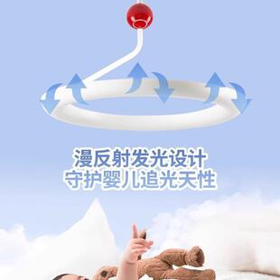 天使环母婴灯全光谱漫反射婴儿护眼吸顶灯极简儿童卧室宝宝房间灯