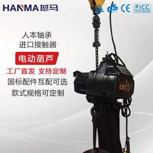 220v380v环链葫芦倒挂链条葫芦带跑车起重提升降机电动葫芦 鬼头款
