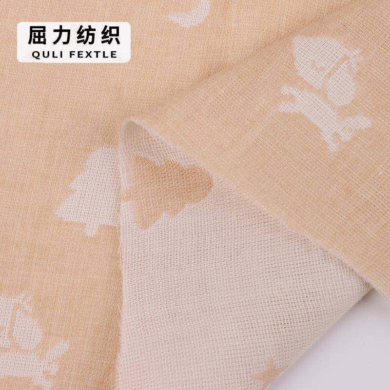 新款直销现货 有机彩棉三层纱布 双面针织提花纱布 纯棉t恤婴幼儿