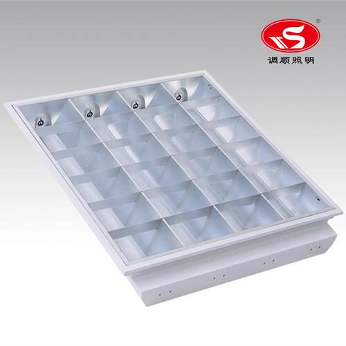 厂家直供工程格栅盘600*600格栅灯盘哑光铝明装LED灯盘T8三管灯盘