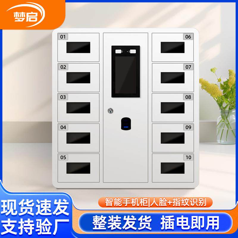 指纹密码人脸识别屏蔽存放柜员工寄存柜壁挂钥匙智能存储柜文件柜
