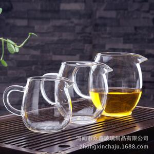 友德堂耐热加厚玻璃公道杯/茶海/功夫茶具配件/公道杯龙胆公道杯