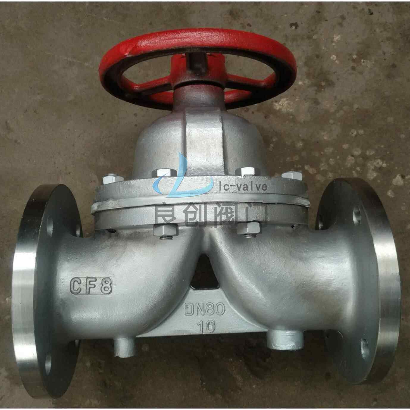 304不锈钢隔膜阀，屋脊式g41法兰隔膜阀不锈钢