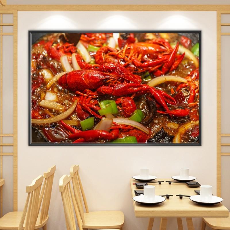 夜宵啤酒烧烤小龙虾店饭店墙面装饰画餐厅酒馆创意墙贴画海报贴纸图片
