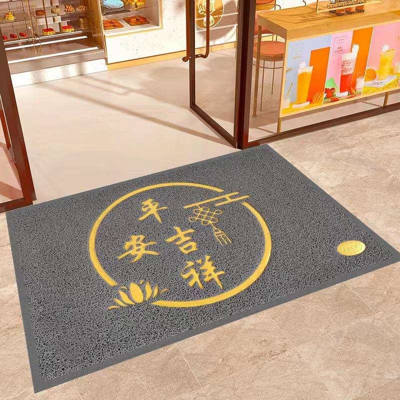 pvc塑料进门入户丝圈欢迎光临地垫门口迎宾入门防滑脚垫门垫