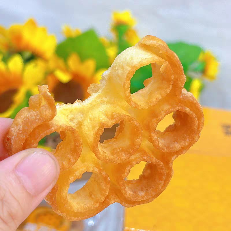 土炭梅花酥潮汕特产窗炉圈童年怀旧零食小吃儿时圆圈网红蜂窝煤