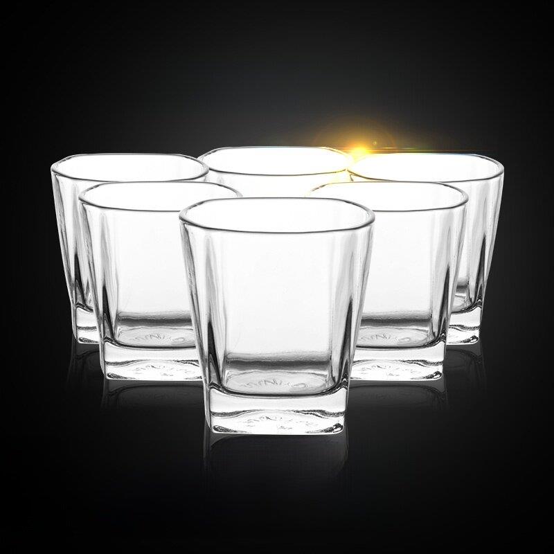 文喜玻璃买一套送一套家用水杯钢化无铅玻璃啤酒杯烈酒杯