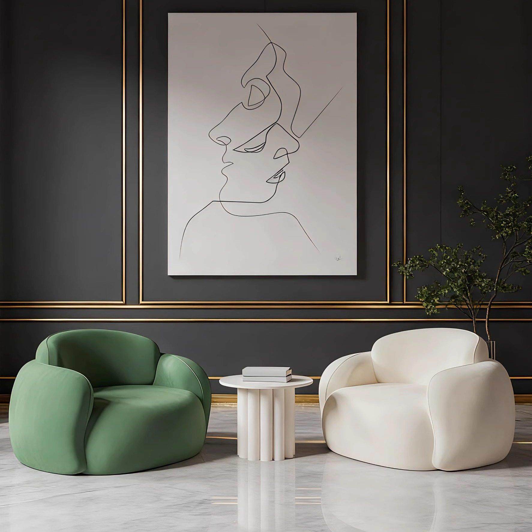 网红单人沙发椅懒人客厅酒店大堂咖啡厅休息区接待会客洽谈桌椅,住宅家具,布艺沙发,淘宝优惠券,粉丝福利购,淘宝优惠卷