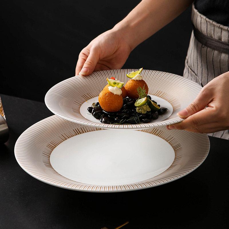 |金河|《华夏汤盘》高档星级饭厅特色私房菜凉菜盘中式陶瓷餐盘