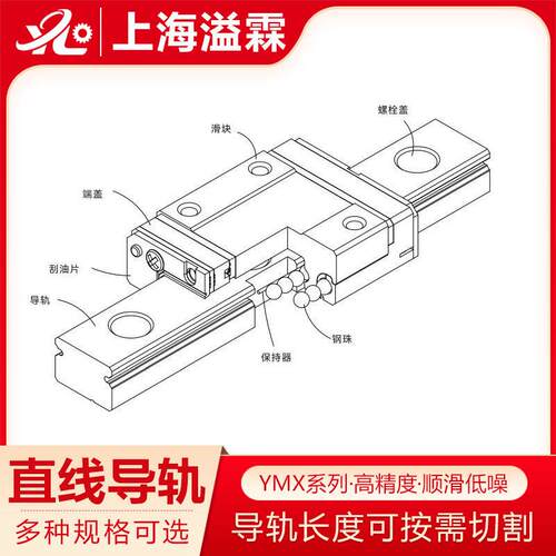 东莞溢霖YMX微小型滚珠直线导轨工业机床滑动线性滑轨滑块模组