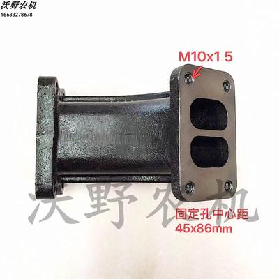 大型拖拉机收割机潍柴发动机适用配件废气连接管排气弯管