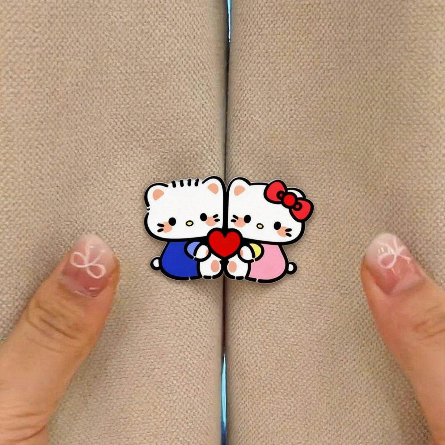 可爱猫咪窗帘磁吸扣防漏光闭合免缝窗户遮光神器门帘固定扣隐形扣