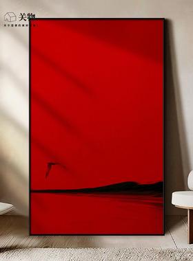 海饰鸥海浪现代gw53008简约装画关手意式极简绘油画中古风玄客厅