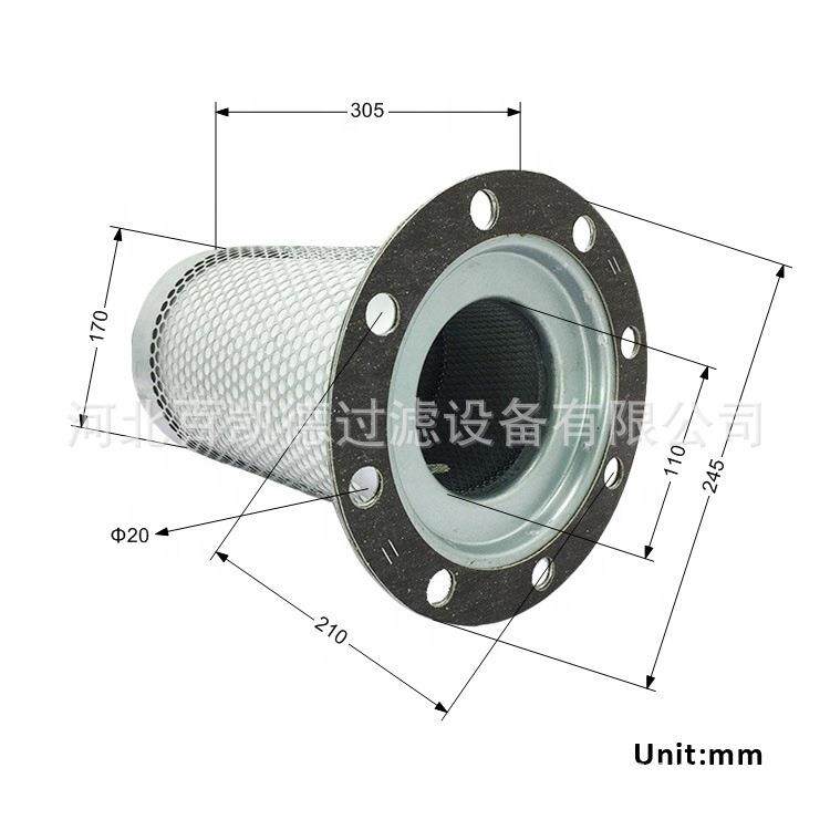河北滤芯厂家玻璃纤维内置6.669.0空压机空气分离器过滤器滤清器