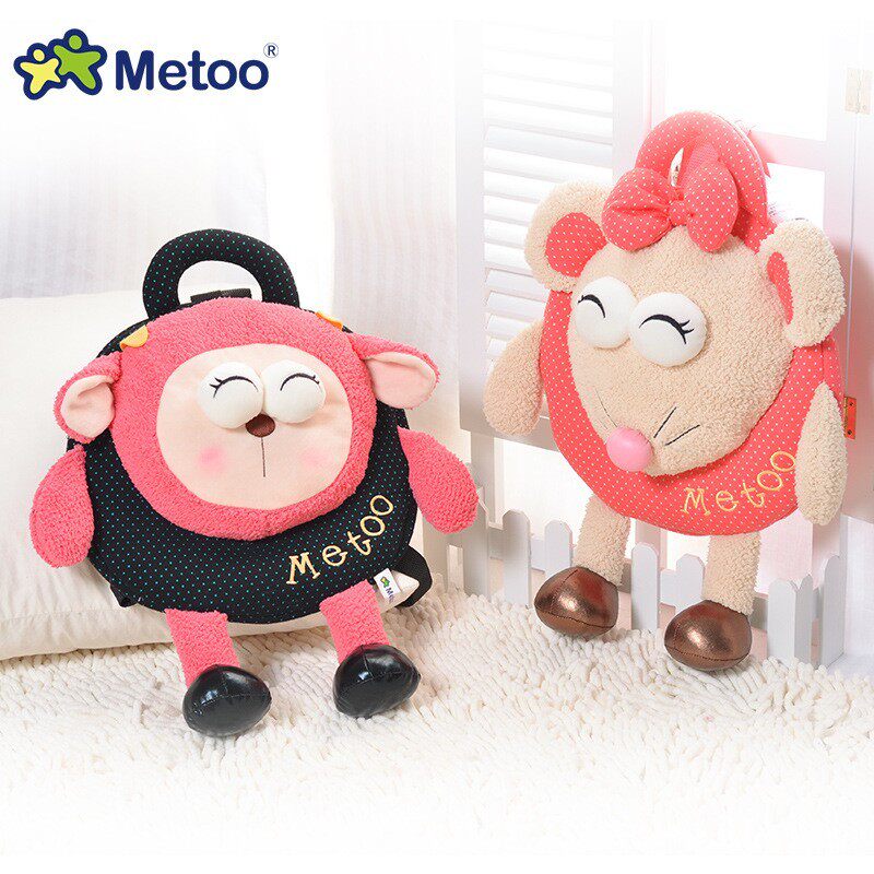 metoo咪兔动物书包毛绒玩具儿童双肩背包开学礼物卡通公仔