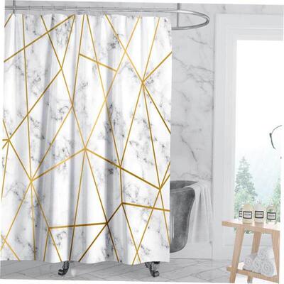 Modern Art Style Marble Luxury Shower Curtain Waterproof Hom