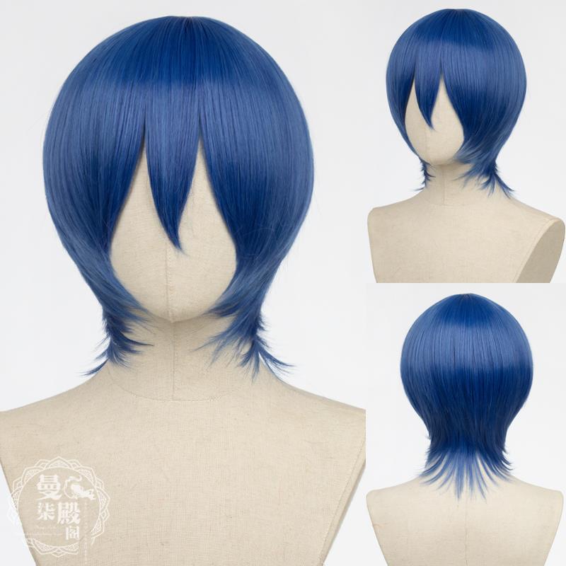 正品曼柒殿 万用CS假毛收脸短发MSN基O佬头皮24色顶男女阁cos假发