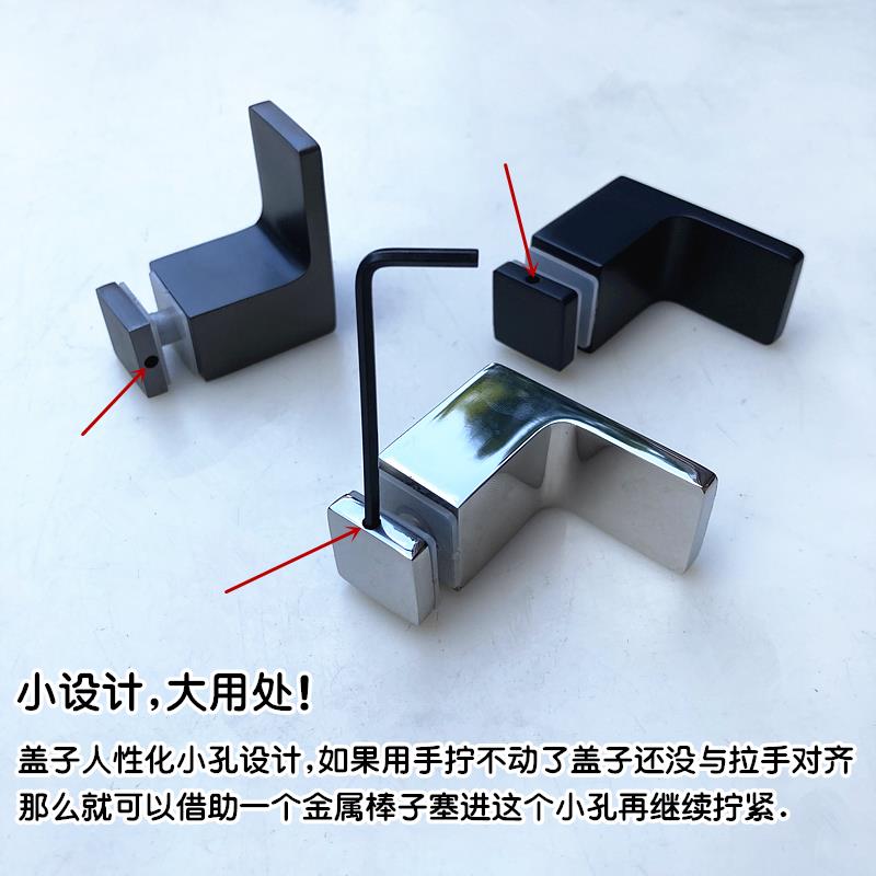 304不锈钢实心单淋浴房酒OD-2010S柜展示璃柜玻门孔边拉手门把手