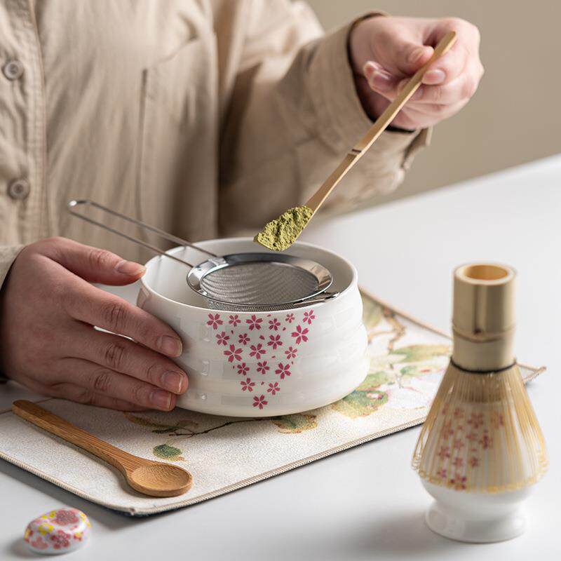 窑变黑抹茶碗套组 点茶器陶瓷抹茶碗百本立茶筅立抹茶粉搅拌器