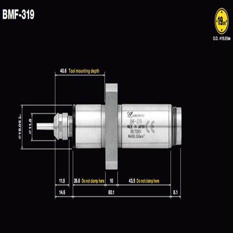 日本NAKANISHI高速主轴高频铣BMF-319/走芯机加装80000转电主轴