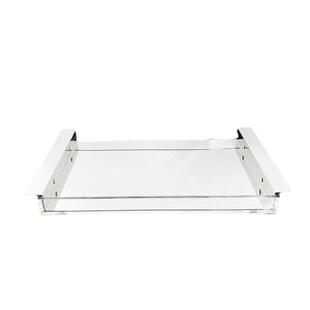 简约方形不锈钢亚克力果盘创意艺术软装 饰品样板房间售楼处摆件