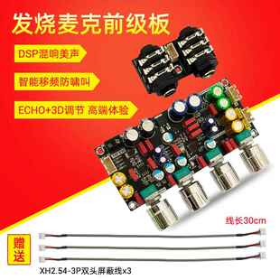 AMP发烧卡拉OK混响板麦克话筒K歌唱歌前级效果器板DSP混音防啸叫