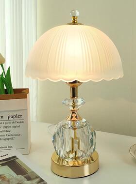 新款023新款北欧轻奢n水晶台灯卧温馨结婚2高级感is少女室床头灯