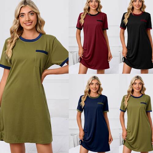 Short sleeved T-shirt, pajamas, dress, plus size