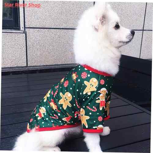 Christmas Dog Clothes Pet Clothing Vest For Small Dog Cat Pu