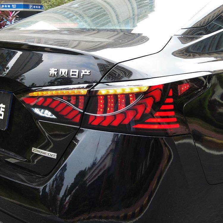适用19-22款ALTIMA天籁改装led龙鳞行车刹车双倒车雾灯后尾灯总成