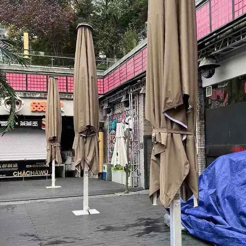 动电晒星光大伞7米超大饭店门口用度假区SDA防雨防遮阳自动伞伞