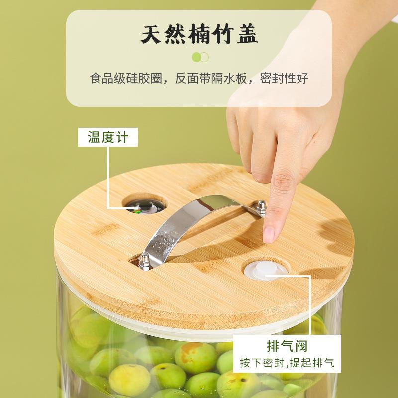 乐包邮玻璃酵素酒桶大容带助龙量头商用可吨吨桶带果汁桶带盖升自