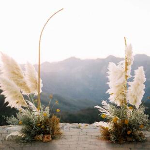 婚礼道具子单杆折半拱门婚气球布置月牙拱架婚713礼礼花形架