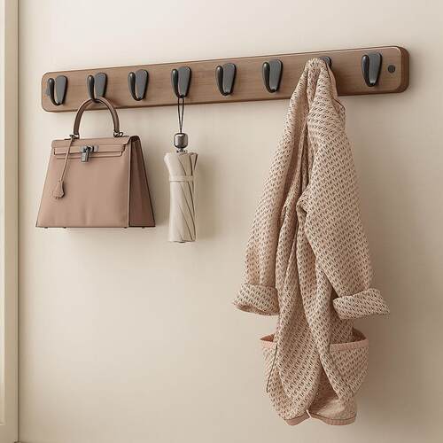 Wall-mounted coat rack for bedroom, living room, or entryway