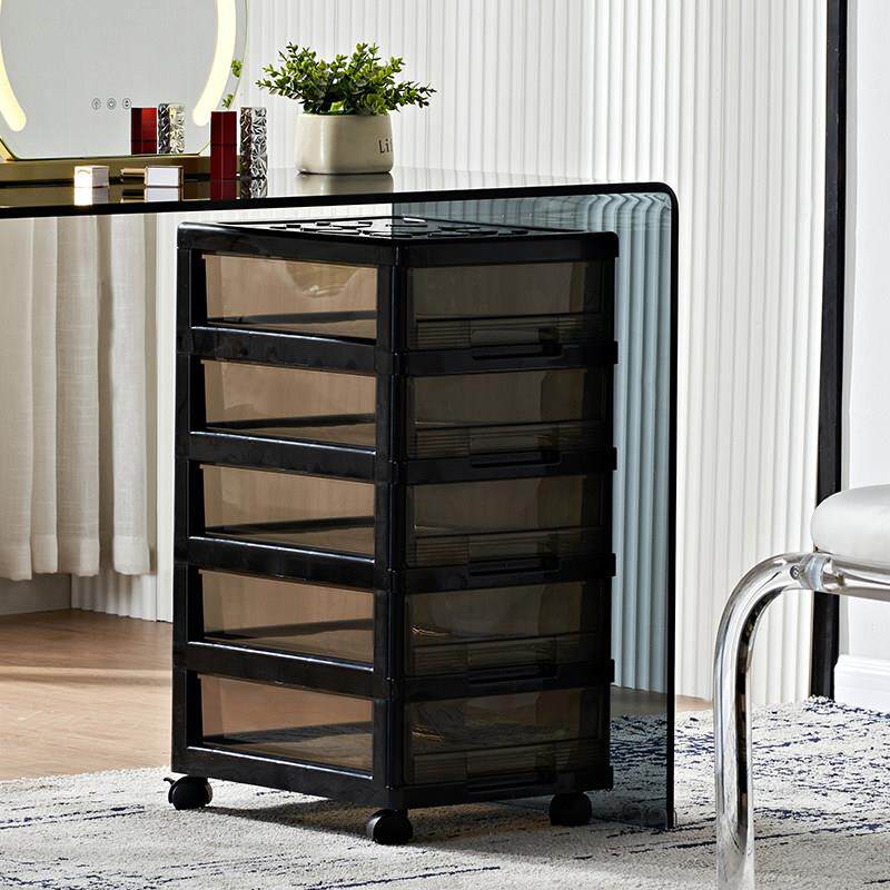 卧室床头办公桌下客厅塑料窄缝夹缝收纳柜收纳柜抽屉式置物架多层