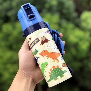 超轻恐龙儿童保温杯skater日本小学生男防摔水杯可携式直饮水壶进