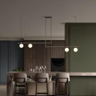 北欧现代简约魔豆客厅吊灯设计师款 创意几何魔豆玻璃球餐厅吊灯