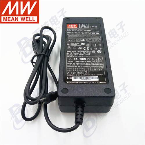 台湾电源适配器GST90A24-P1M90W24V3.75A低空载低损耗新品