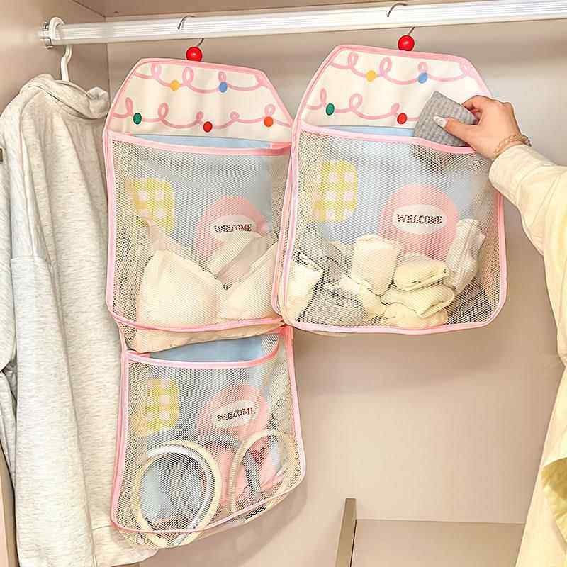 袜子收纳挂袋家用宿舍衣内柜内裤网兜衣悬挂式收纳厕神器螺茗春所,收纳整理,收纳挂袋,淘宝优惠券,粉丝福利购,淘宝优惠卷