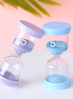 沙漏计时器儿童刷牙防摔1/5/10/20/30/3分钟时间流沙瓶漏斗一摆件