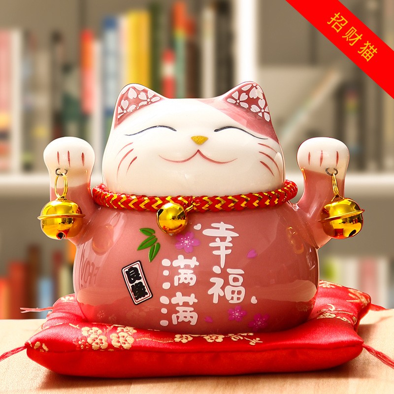 4.5寸招司财小号58888889陶瓷存钱罐创意摆件公开猫业活促销礼动