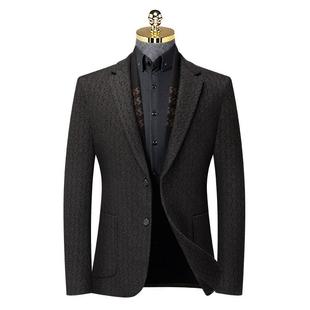 休闲流带年围巾羊毛622 中秋冬厚款 青潮男装 西装 L呢单西服外 男士