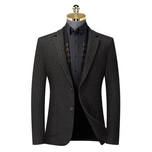 中秋冬厚款男士西装青潮男装休闲流带年围巾羊毛622-L呢单西服外